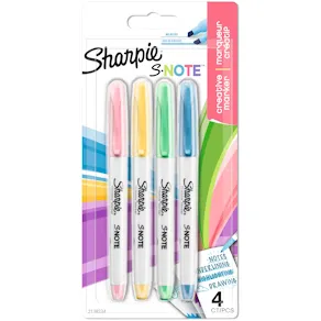 Sharpie S-Note Chisel 4-Blister, Ass.colors