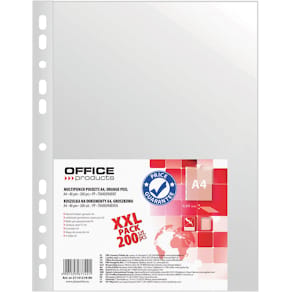 Showtas Office Products, geperforeerd, A4, 40 micron, gekorreld