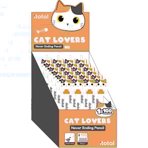 Bleistift ITOTAL Never Ending Cats, weiß, HB, 140 mm, 24 Stück