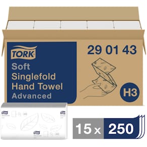 Falthandtuch Tork Advanced H3 Classic 3750ST, 2‑lagig, weiß