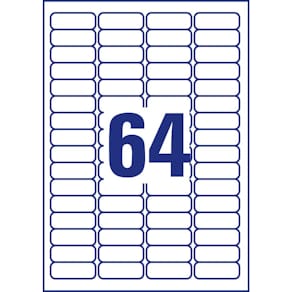 Sichtreiteretiketten Avery Zweckform, 45,7 x 16,9 mm, weiß, ablös