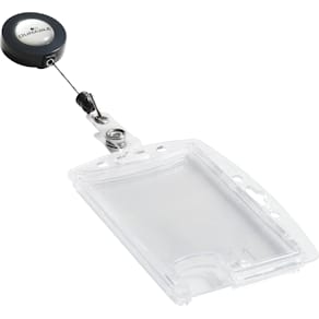 Korthållare DURABLE med jojo, 90x54mm, 10/fp