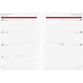 Kalendereinlage RIDO Timing 1, Wochenplan, 2027