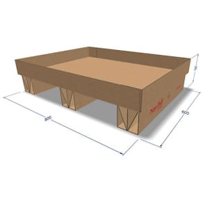 Lettpall bølgepapp 800x600x190mm