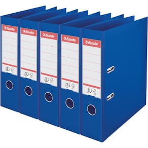 Ordner Esselte Power N°1, rug 7,5 cm, blauw, pak 5 stuks