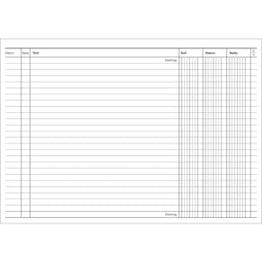 Kontokorrentkarte RNK, A5 quer, weiß