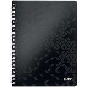 Notesblok WOW PP A4 lin. 80g/80ark sort