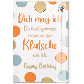 Geburtstagskarte BSB Good Vibes, mit Umschlag, FSC, Neon