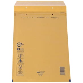 Luftpolstertasche AROFOL Gr.6/F, 100 St., 240x350, braun