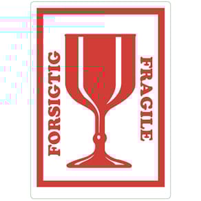 Etiketrulle kvadratiske røde, permanent (DP37), udvendig, 250 stk