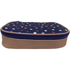 Schüleretui DONAU, groß, Motiv Punkte, 1 Klappe, oval, 23 x 17 x 