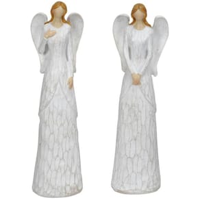 Deko-Figur Noname Weihnachtsengel, Polyresin, weiß, sortiert