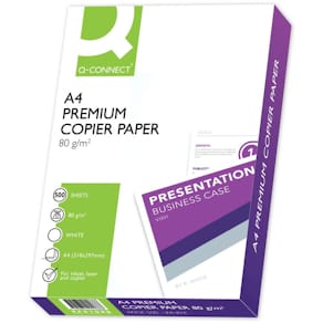 Kopierpapier Q-CONNECT Premium, A4, 80g, weiß, 500 Blatt