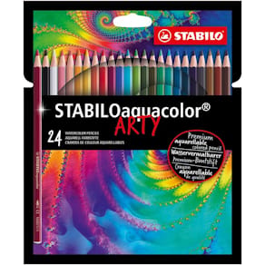 Aquarelpotloden STABILO aquacolor ARTY, etui 24 stuks, assorti