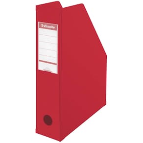 Tidsskriftsamler Esselte Vivida rød karton, 10 stk