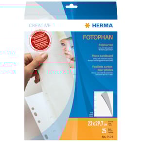 Fotokarton HERMA, 230x297 mm, weiß, 25 Blatt
