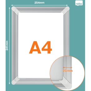 Clicklijst Nobo Premium Plus, A4, zilver
