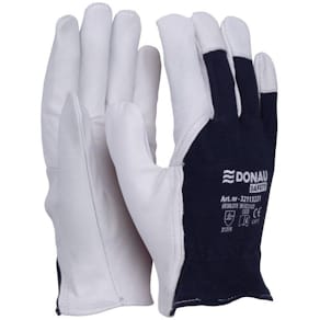 Werkhandschoenen Donau Safety, wit-blauw, S, maat 7