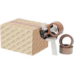 Plakbandafroller Q-CONNECT, voor rollen 50 mm x 66 m, zwart/grijs