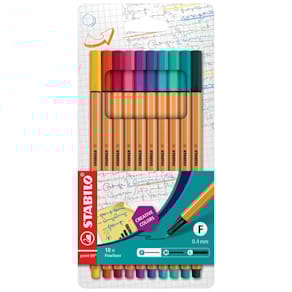 Fineliner STABILO point 88, EF past., 10 St.