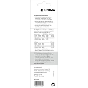 Ordnerrückenschild HERMA 2025, rot, 60 x 26 mm, 100 St.