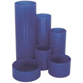 Stifteköcher M+M Schreibtischboy, blau, 6 Fächer