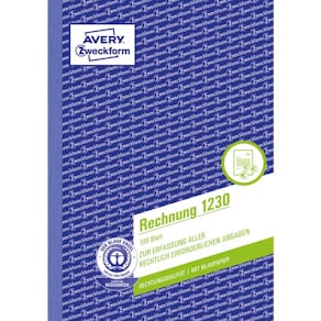 Rechnungsbuch Avery Zweckform 1230, A5, 100 Blatt
