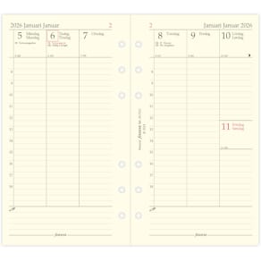 Dagbok Personal 2026 Vecka Per Uppslag Vertikal