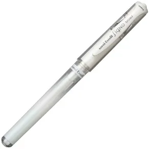 Gelkulpenna UNIBALL UM-153 Medium Vit, 0.65mm, vit pennkropp