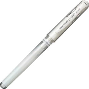 Gelkulpenna UNIBALL UM-153 Medium Vit, 0.65mm, vit pennkropp