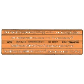 Schablone STANDARDGRAPH ISO, gerade, orange, 3,5+5mm, 24,5cm