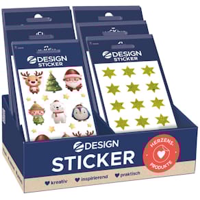 Weihnachtsetikett Avery Zweckform Xmas Sticker Mix, sortiert, 60