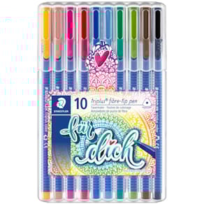 Fasermaler-Set STAEDTLER triplus color, 10 Stück, sortiert