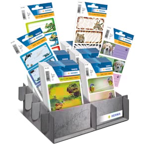 Schuletikett HERMA, Tiere, sortiert, 60 Packungen, 76 x 35 mm