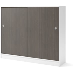 Skåp 1600x415x1325 mm Vit/Mörk ask