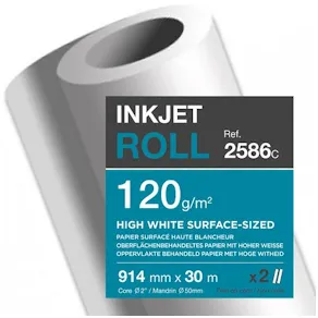 Inkjetpapper CLF 914mmx30m 120g 2/fp