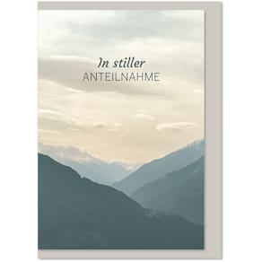 Trauerkarte KOMMA³, bunt, mit Umschlag