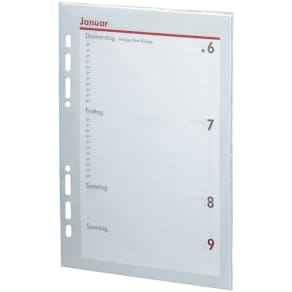 Ersatzkalendarium BSB Manager A5, 1W = 2S, 2026, 6-fach-Lochung