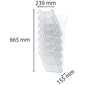 Broschyrställ EXACOMPTA 6 fack transp