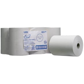 Rollenhandtuch Scott 6667, 1-lagig, weiß, 6 Rollen