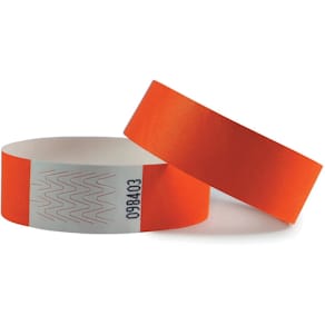 Polsbandjes Combicraft Tyvek, oranje, pak van 100 stuks