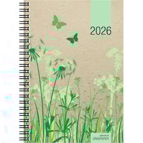Spiralbuchkalender Zettler Typ 759, 13,7 x 19,6 cm, Graspapier, 1