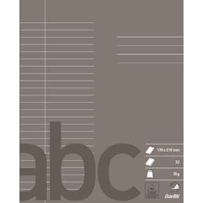 Skolehæfte Bantex grå 170x210 mm, 20 stk