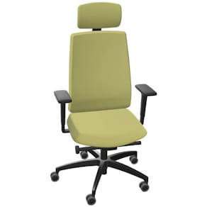 Drehstuhl Dauphin Indeed ID, hellgrün, mit Ergo-Nackenstütze