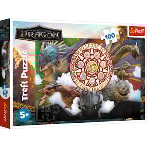 Puzzle Trefl Dragons in Action, 100 Teile, 410 x 275 mm