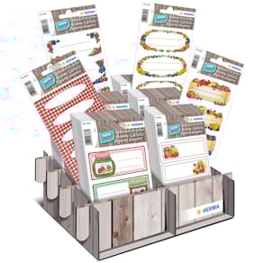 Küchenetiketten HERMA 8 Motive, sortiert, Display (80 St.)