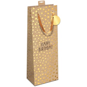 Flaschentragetasche SKORPION Geburtstag, braun/gold