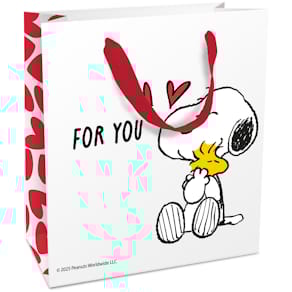 Geschenktragetasche BRAUN + COMPANY Snoopy, weiß/rot