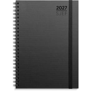 Sjefskalender GRIEG A5 spiral 2027 sort