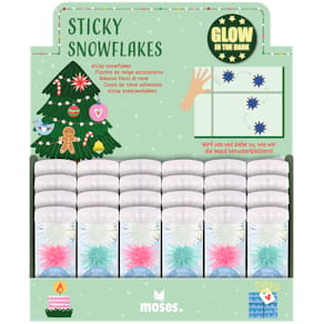 Wandkrabbler Moses Nachtleuchtende Sticky Snowflakes, weiß